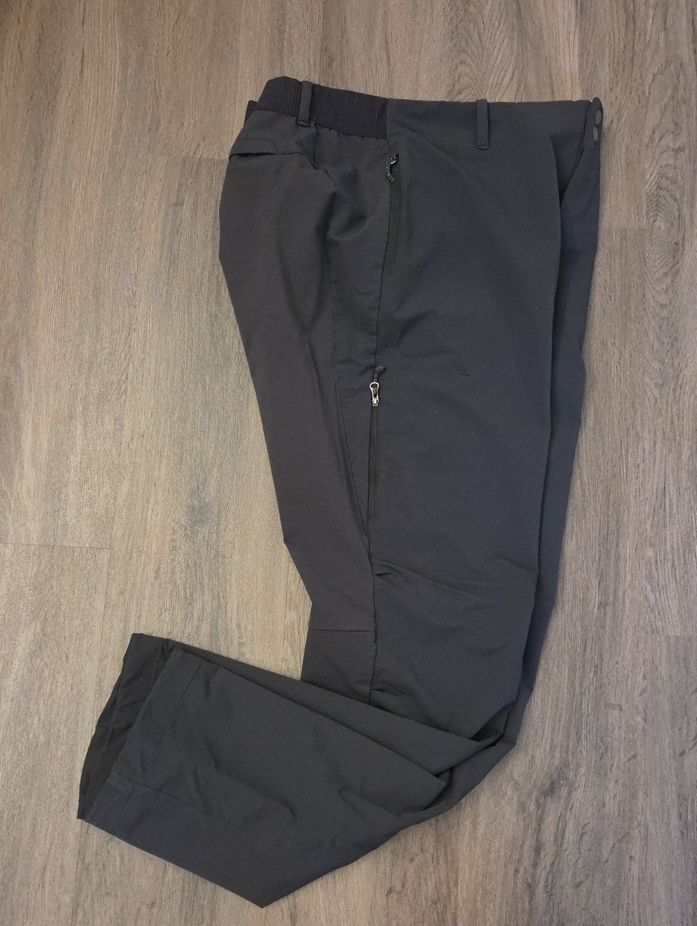 REI Black Women's Stretch Joggers with Zip Pocket And Draw Ankles